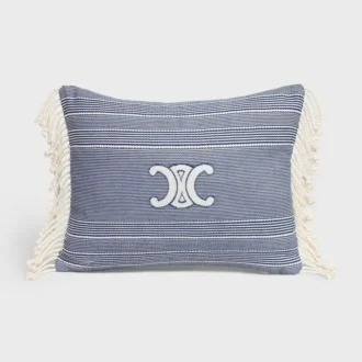 Triomphe Cushion in Striped Cotton