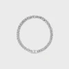 Triomphe Gourmette Necklace in Brass with Rhodium Finish Triomphe Gourmette Necklace in Brass with Rhodium Finish