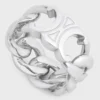 Triomphe Gourmette Ring in Brass with Rhodium Finish Triomphe Gourmette Ring in Brass with Rhodium Finish