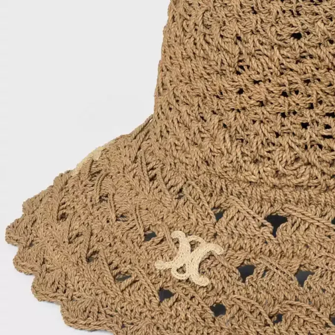 Triomphe Hat in Openwork Raffia