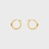 Triomphe Hoops in Enamel and Brass with Gold Finish Triomphe Hoops in Enamel and Brass with Gold Finish