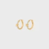 Triomphe Hoops in Enamel and Brass with Gold Finish Triomphe Hoops in Enamel and Brass with Gold Finish