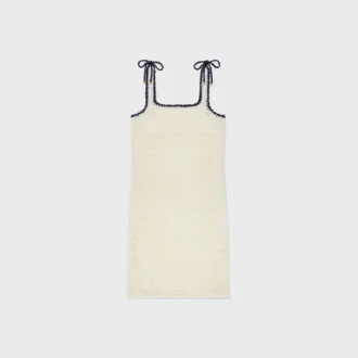 Triomphe Mini Dress in Crocheted Cotton