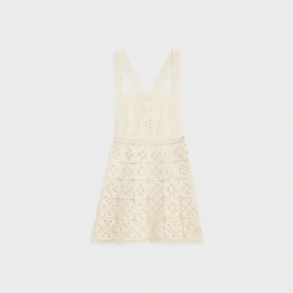 Triomphe Mini Dress in Crocheted Cotton