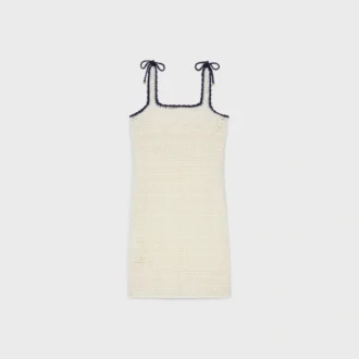 Triomphe Mini Dress in Crocheted Cotton