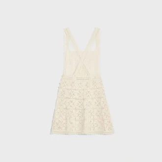 Triomphe Mini Dress in Crocheted Cotton