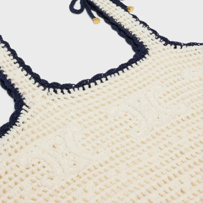 Triomphe Mini Dress in Crocheted Cotton