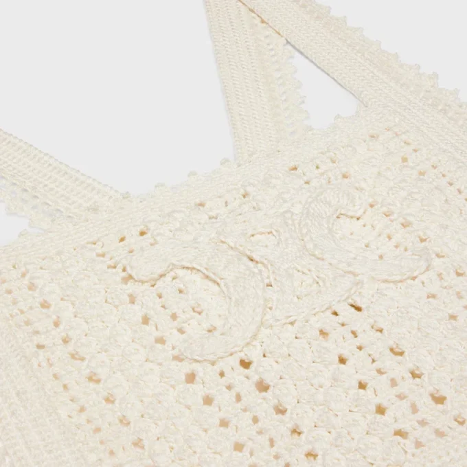 Triomphe Mini Dress in Crocheted Cotton