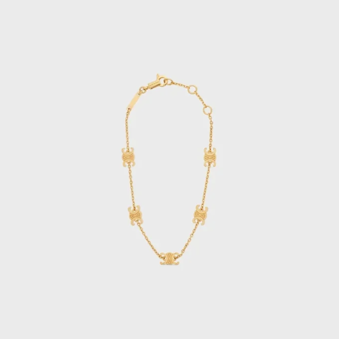 Triomphe Mini Triomphe Bracelet in Brass with Gold Finish Triomphe Mini Triomphe Bracelet in Brass with Gold Finish