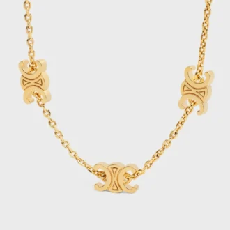 Triomphe Mini Triomphe Bracelet in Brass with Gold Finish
