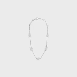 Triomphe Mini Triomphe Bracelet in Brass with Rhodium Finish