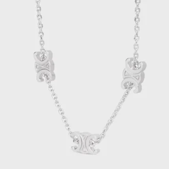 Triomphe Mini Triomphe Bracelet in Brass with Rhodium Finish