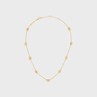 Triomphe Mini Triomphe Necklace in Brass with Gold Finish