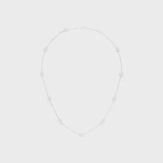 Triomphe Mini Triomphe Necklace in Brass with Rhodium Finish
