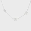 Triomphe Mini Triomphe Necklace in Brass with Rhodium Finish