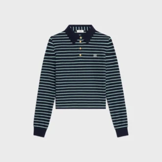 Triomphe Polo in Striped Jersey