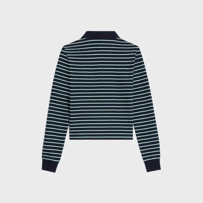 Triomphe Polo in Striped Jersey