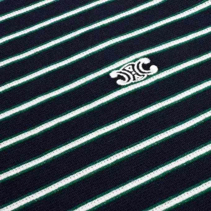 Triomphe Polo in Striped Jersey