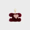 Triomphe Pom-Pom Charm in Shearling and Calfskin Triomphe Pom-Pom Charm in Shearling and Calfskin
