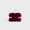 Triomphe Pom-Pom Charm in Shearling and Calfskin Triomphe Pom-Pom Charm in Shearling and Calfskin