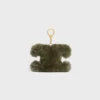 Triomphe Pom-Pom Charm in Shearling and Calfskin Triomphe Pom-Pom Charm in Shearling and Calfskin