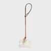 Triomphe Pom-Pom Keyring in Cotton Crochet with Gold Finishing Triomphe Pom-Pom Keyring in Cotton Crochet with Gold Finishing