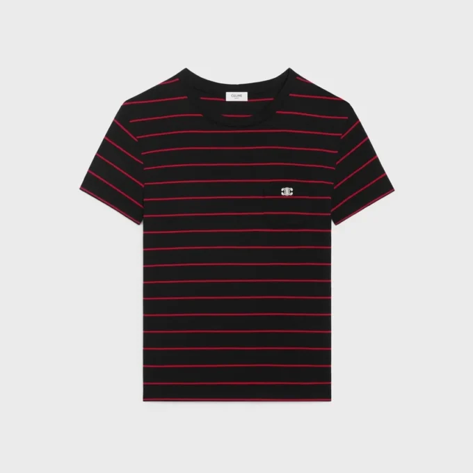 Triomphe Regular T-Shirt in Striped Jersey Triomphe Regular T-Shirt in Striped Jersey