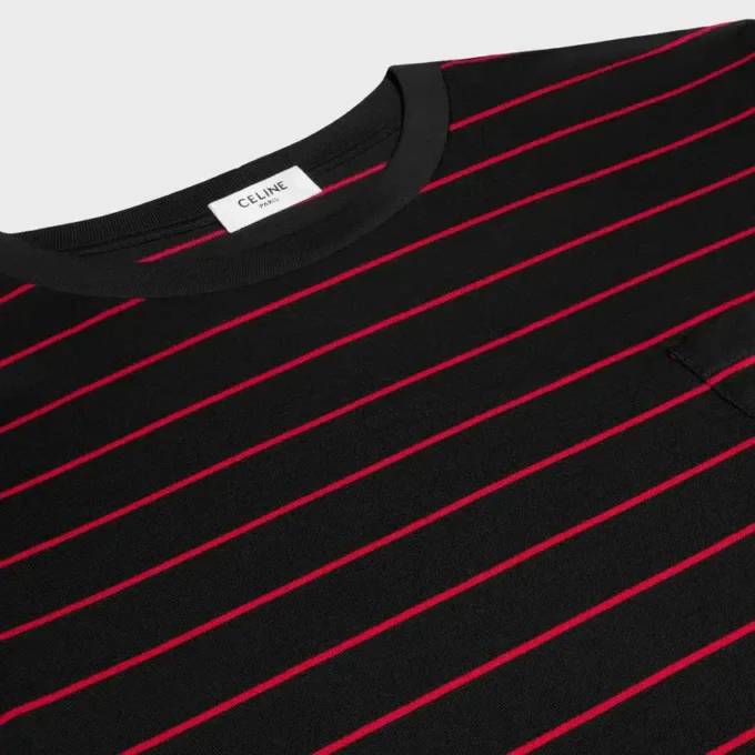 Triomphe Regular T-Shirt in Striped Jersey Triomphe Regular T-Shirt in Striped Jersey