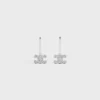 Triomphe Rhinestone Earrings in Brass with Rhodium Finish and Crystals Triomphe Rhinestone Earrings in Brass with Rhodium Finish and Crystals
