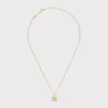 Triomphe Rhinestone Necklace in Brass with Gold Finish and Crystals