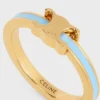 Triomphe Ring in Enamel and Brass with Gold Finish Triomphe Ring in Enamel and Brass with Gold Finish