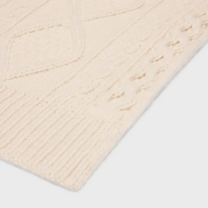 Triomphe Scarf in Aran Cashmere and Wool Triomphe Scarf in Aran Cashmere and Wool