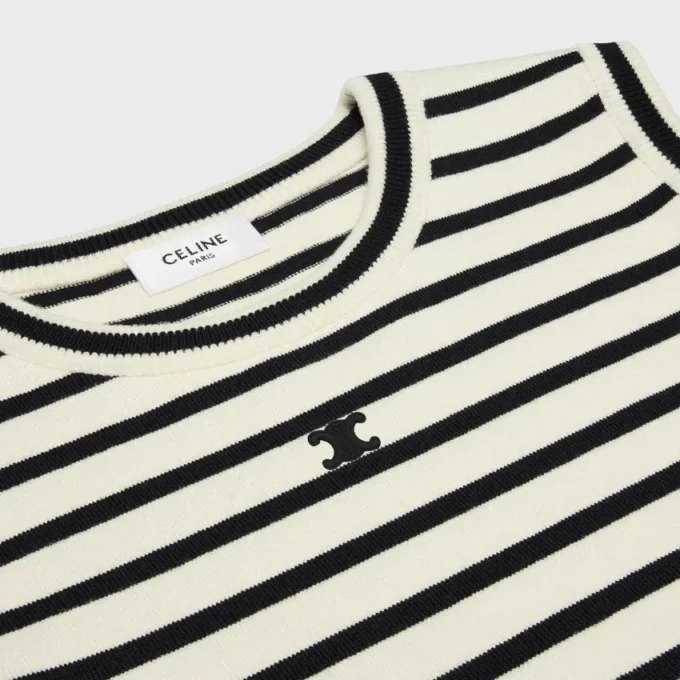 Triomphe Sleeevess Mariniare Sweater in Wool