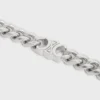 Triomphe Small Gourmette Bracelet in Brass with Rhodium Finish Triomphe Small Gourmette Bracelet in Brass with Rhodium Finish