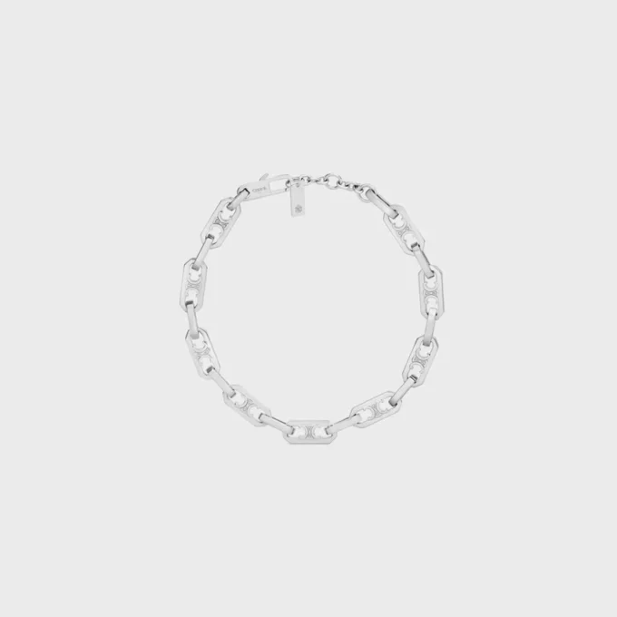 Triomphe Small Octagon Bracelet in Brass with Rhodium Finish Triomphe Small Octagon Bracelet in Brass with Rhodium Finish