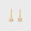Triomphe Solitaire Sparkle Earrings in Strass and Brass with Gold Finish Triomphe Solitaire Sparkle Earrings in Strass and Brass with Gold Finish