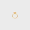 Triomphe Solitaire Sparkle Ring in Strass and Brass with Gold Finish Triomphe Solitaire Sparkle Ring in Strass and Brass with Gold Finish