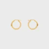 Triomphe Sparkle Hoops in Strass and Brass with Gold Finish Triomphe Sparkle Hoops in Strass and Brass with Gold Finish