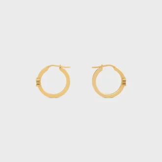 Triomphe Sparkle Hoops in Strass and Brass with Gold Finish