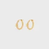Triomphe Sparkle Hoops in Strass and Brass with Gold Finish Triomphe Sparkle Hoops in Strass and Brass with Gold Finish