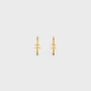 Triomphe Sparkle Hoops in Strass and Brass with Gold Finish Triomphe Sparkle Hoops in Strass and Brass with Gold Finish