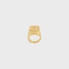 Triomphe Square Signet Ring in Brass with Gold Finish Triomphe Square Signet Ring in Brass with Gold Finish