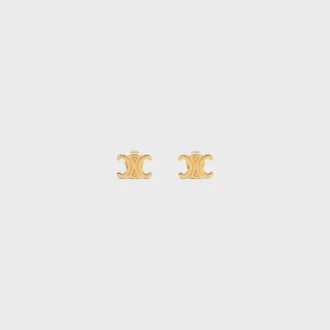 Triomphe Studs in Brass with Gold Finish