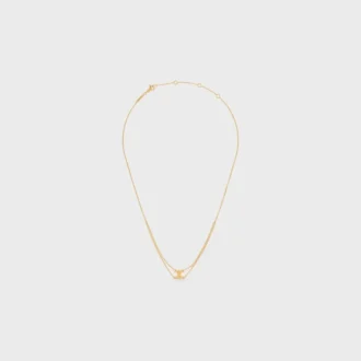 Triomphe Suspended Necklace in Brass with Gold Finish