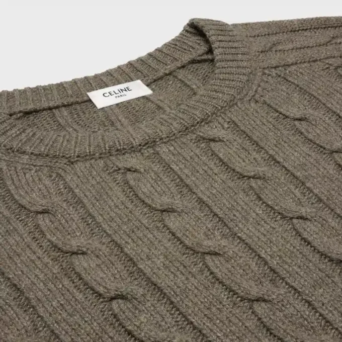 Triomphe Sweater in Cable-Knit Cashmere Triomphe Sweater in Cable-Knit Cashmere