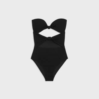 Triomphe Swimsuit with Bows in Matte Jersey Triomphe Swimsuit with Bows in Matte Jersey