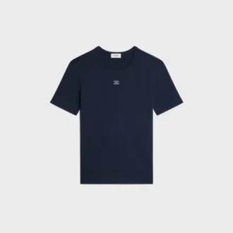Triomphe T-Shirt in Ribbed Cotton Jersey Triomphe T-Shirt in Ribbed Cotton Jersey