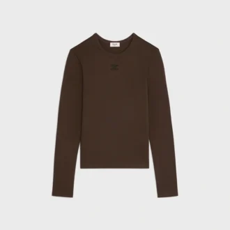 Triomphe T-Shirt in Ribbed Cotton Jersey Triomphe T-Shirt in Ribbed Cotton Jersey