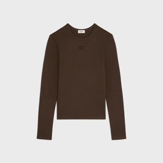 Triomphe T-Shirt in Ribbed Cotton Jersey Triomphe T-Shirt in Ribbed Cotton Jersey