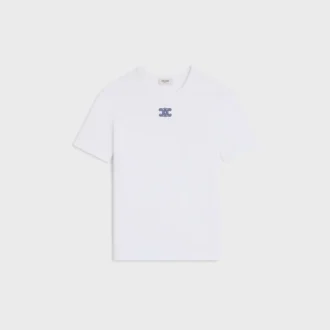 Triomphe T-Shirt in Ribbed Cotton Jersey